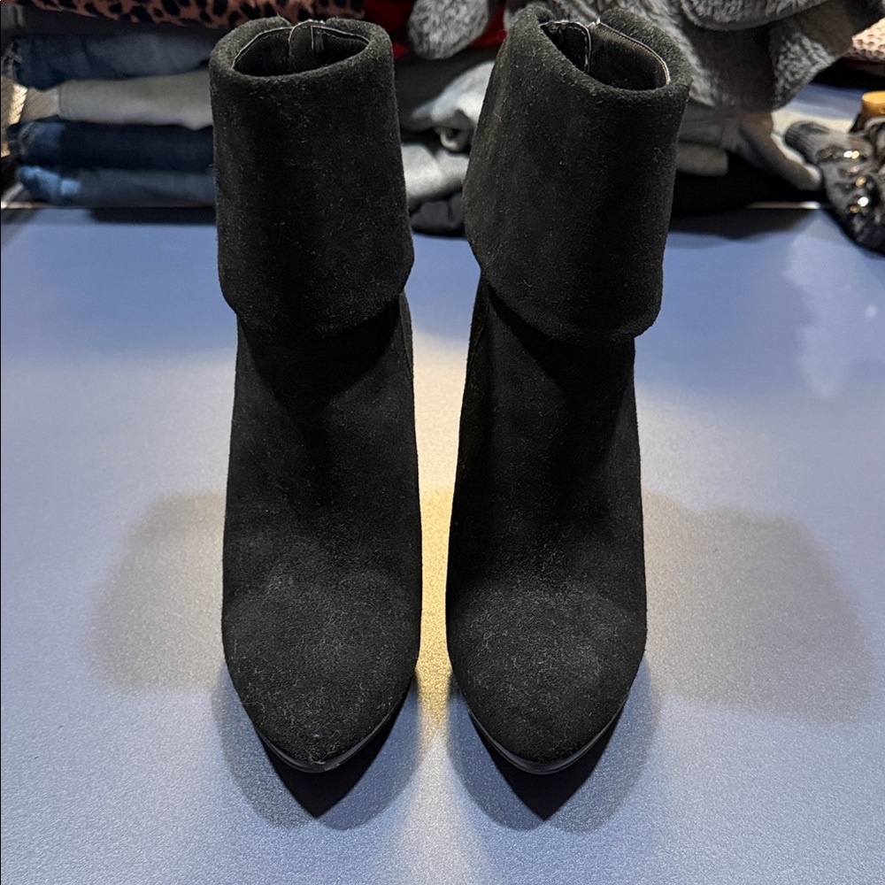 Lauren Ralph Lauren Black Suede Ankle Booties
